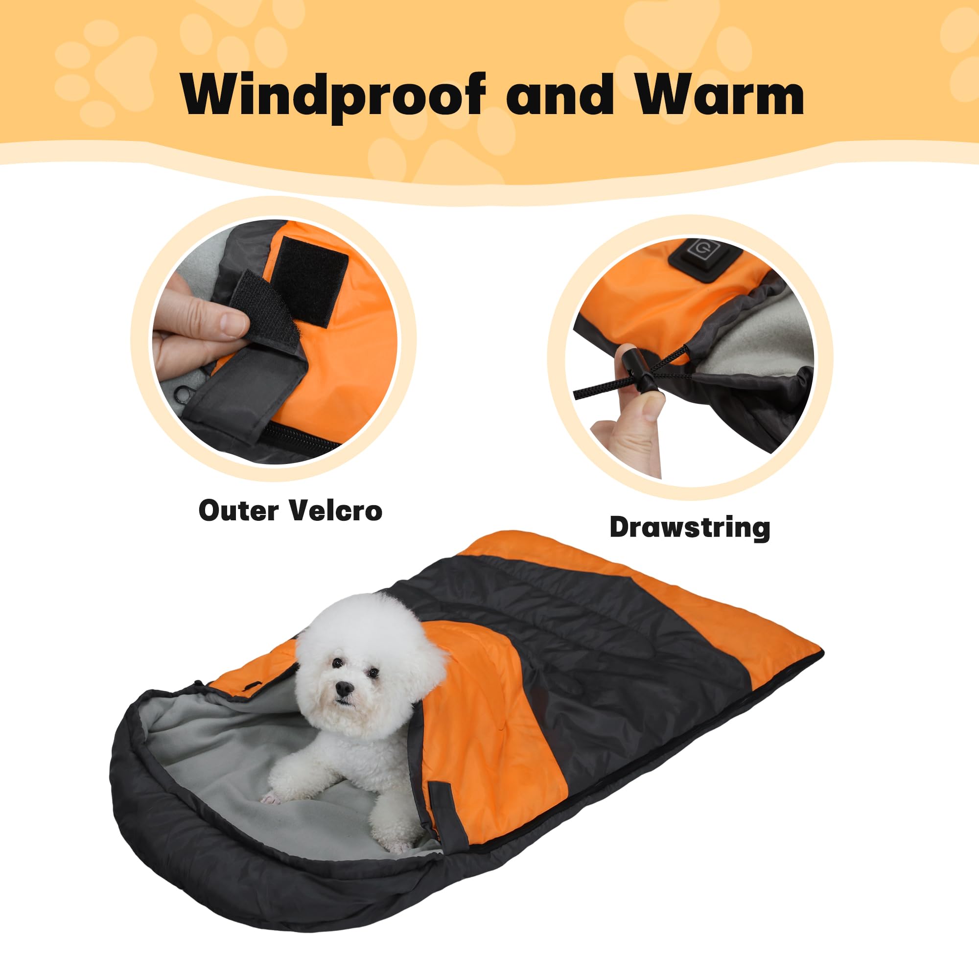 GeerDuo heating dog sleeping bag open layout demonstrates roomy comfort