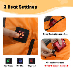 GeerDuo heating dog sleeping bag packed in storage bag for easy transport