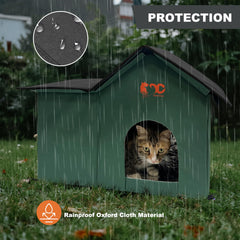 GeerDuo outdoor cat house easy setup with no tools required.
