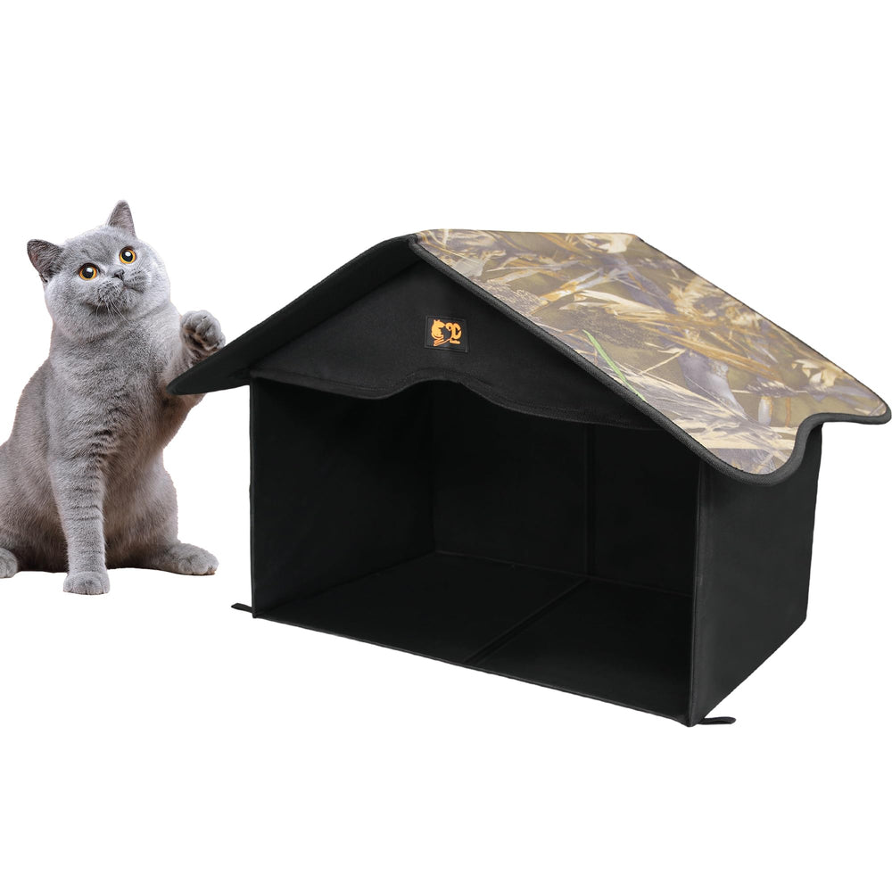 GeerDuo Outdoor Cat House multi-cat-dining option supports cat colonies.