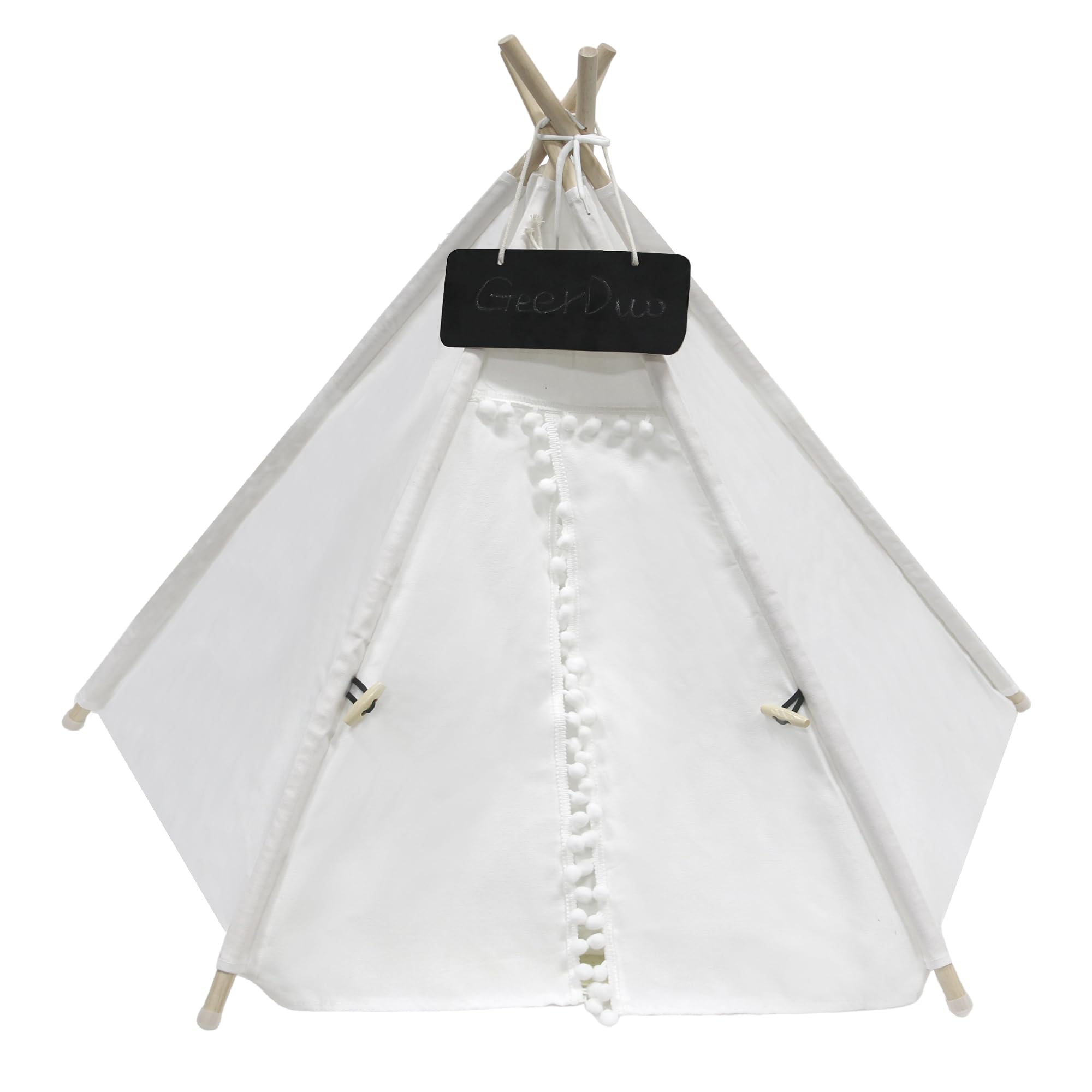 GeerDuo Pet Teepee compact foldable design saves space in small homes.