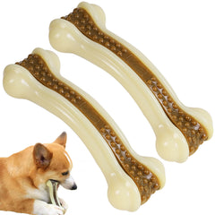 Geeyteek beef-flavor nylon dog bone 6.2 inches for aggressive chewers.