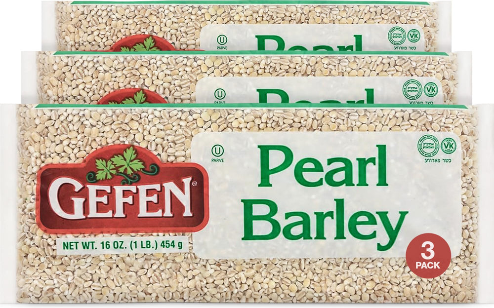 Gefen Pearl Barley 3-pack packaging on kitchen counter for convenient storage