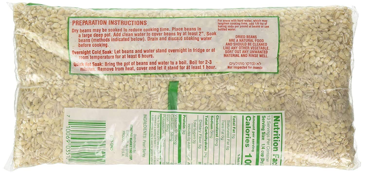 Gefen Pearl Barley pearled grains close-up highlighting nutty aroma and chewy texture