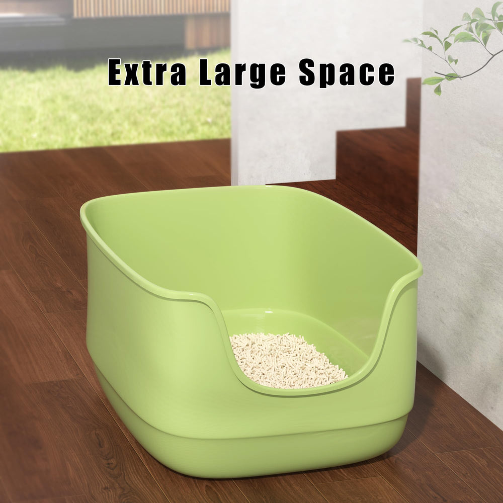 Gefryco large cat litter box durable PP resin with easy cleaning bottom