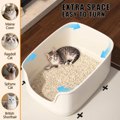 Gefryco extra-large size litter box suits multiple cats comfortably.