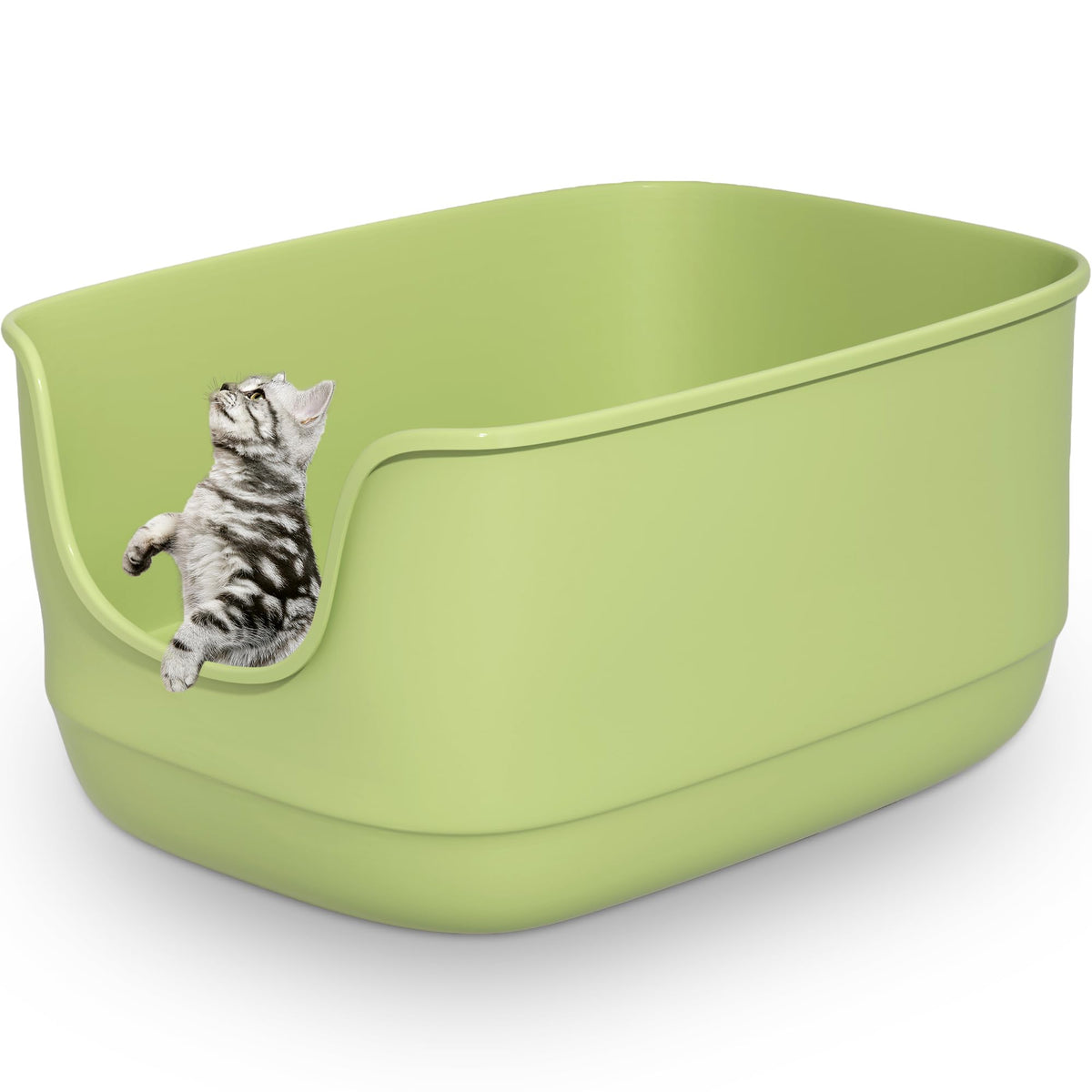 Gefryco large cat litter box open top view enables quick checks of cat health