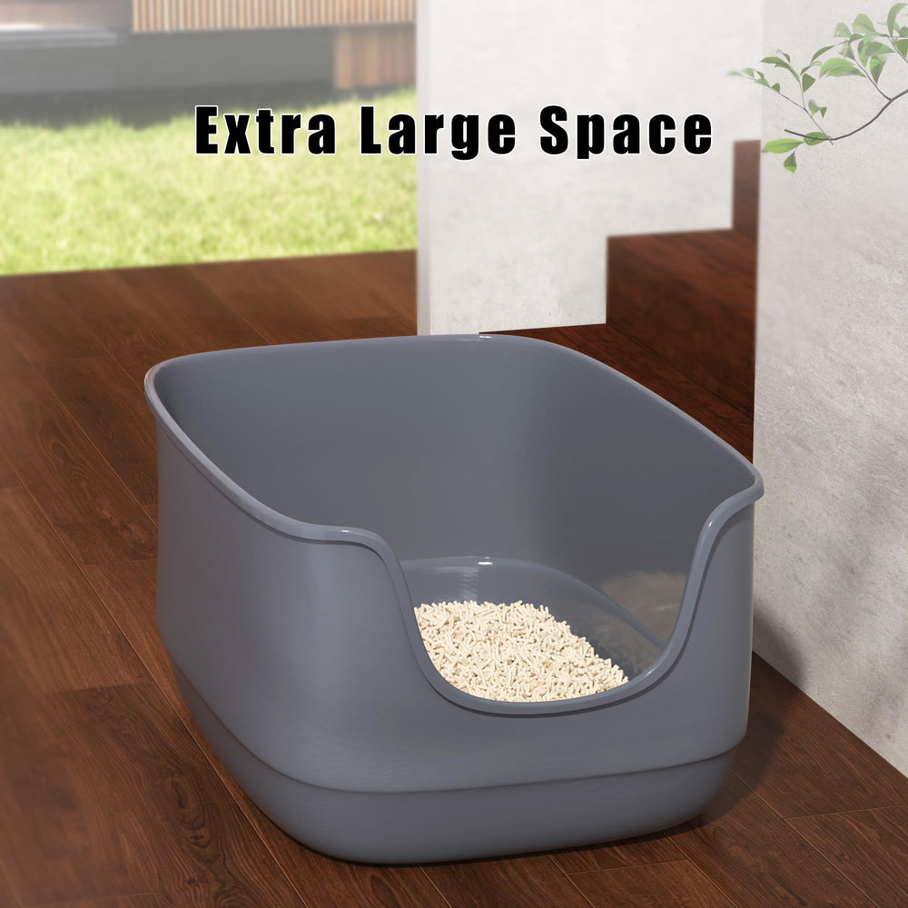 Gefryco grey multi-cat litter box supports several pets