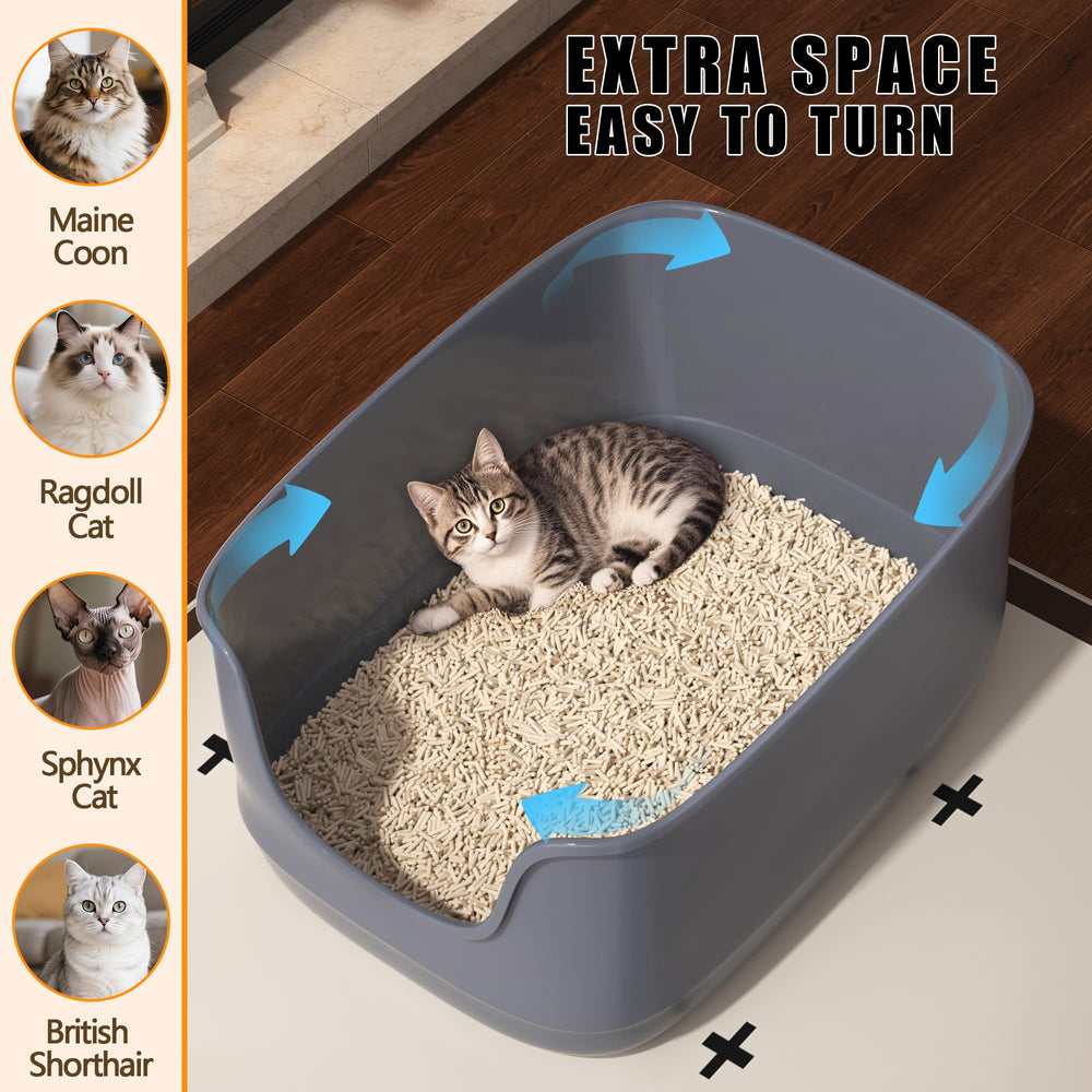 Gefryco spacious 24.6x18.3 inches open-top interior for multiple cats