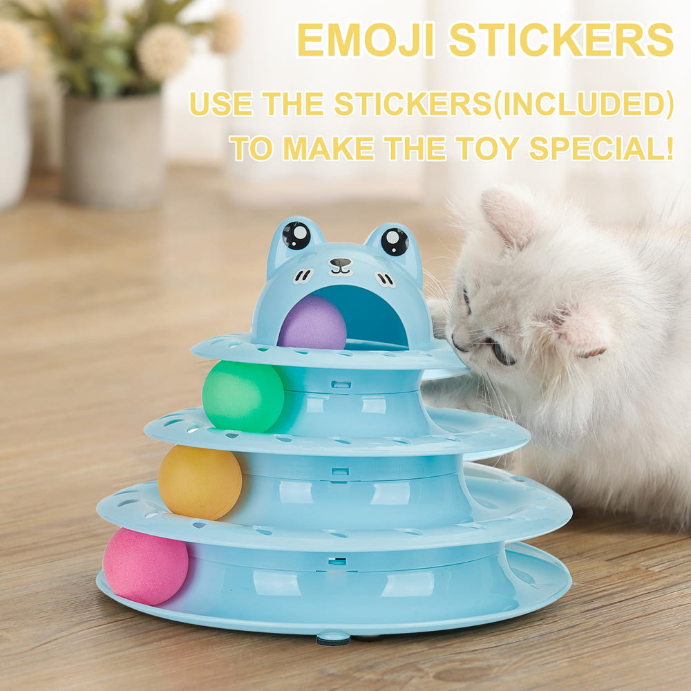 Gefryco turntable cat tower shows interactive design for engaging play sessions.