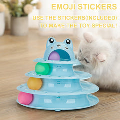 Gefryco turntable cat tower shows interactive design for engaging play sessions.