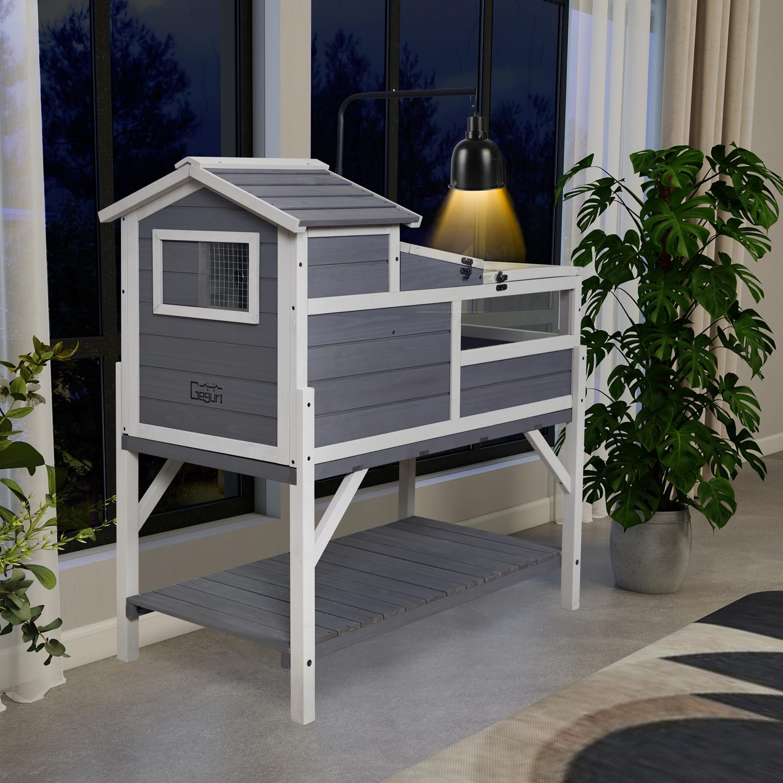 GEGURI tortoise habitat three-sided window provides airflow and sunlight