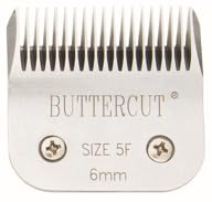 Geib Buttercut blade on A5 clipper showing compatibility with detachable blades.
