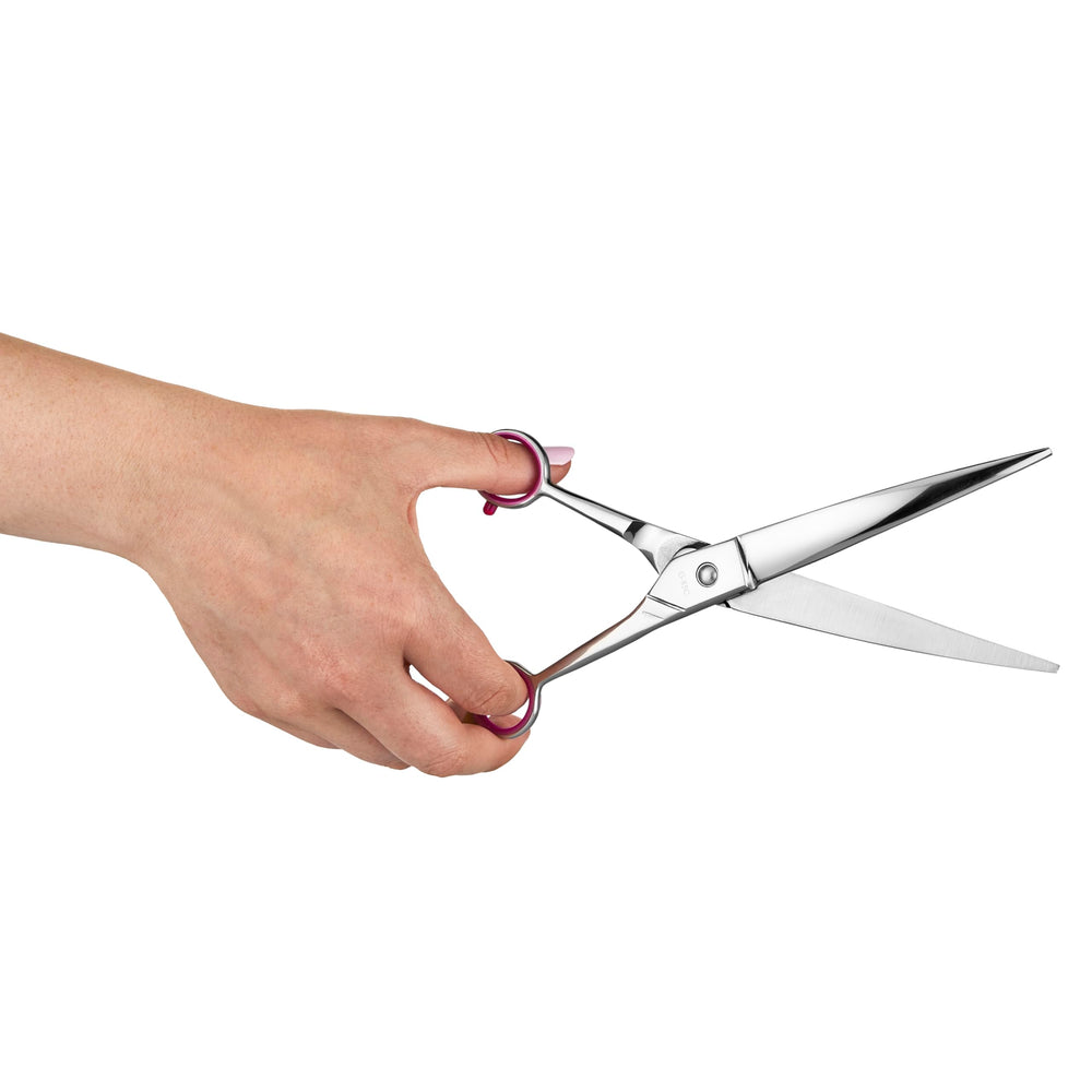 Geib Gator 8-1/2-inch curved shears shaping tails and feet with control