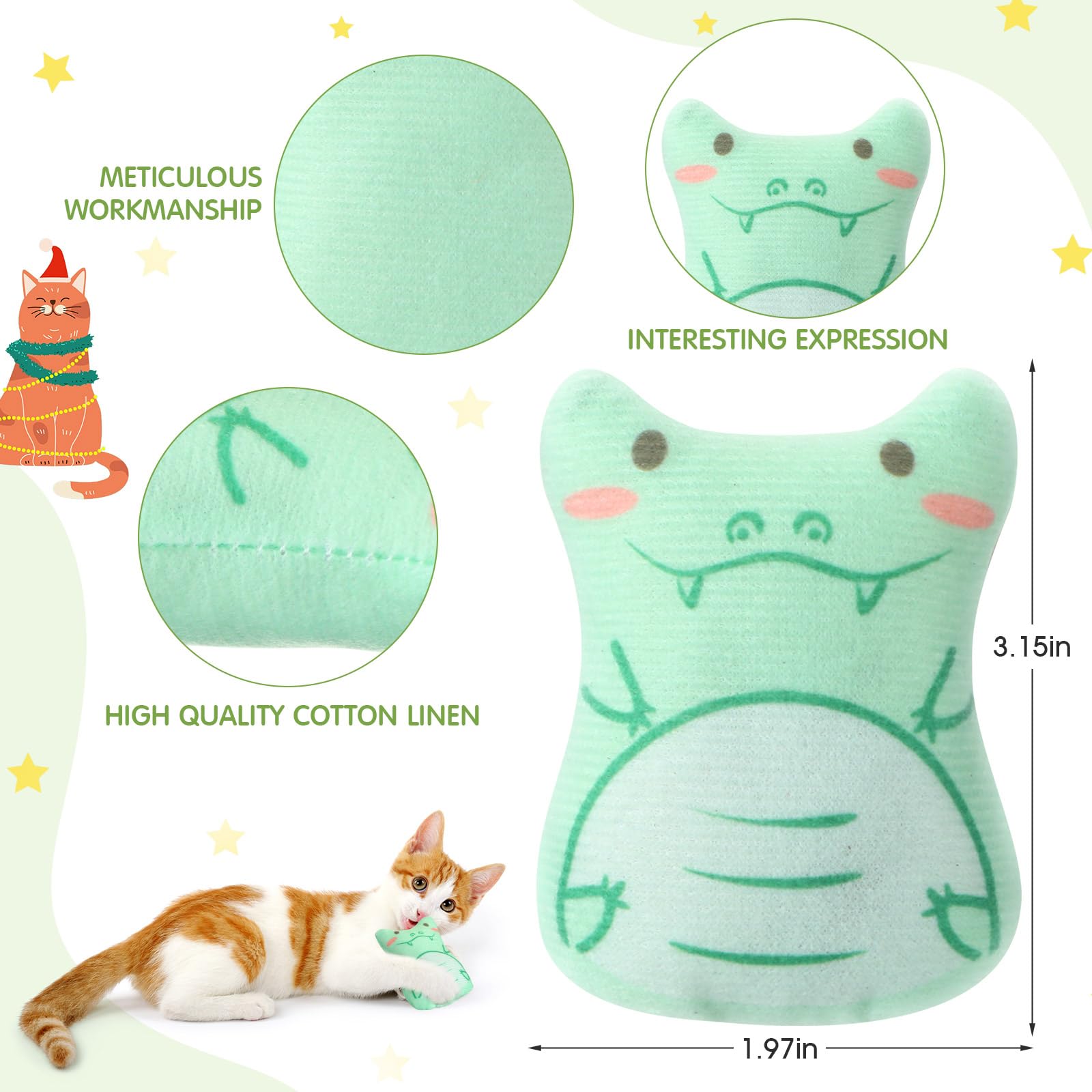 Gejoy catnip bear toy encourages cuddly, interactive play.