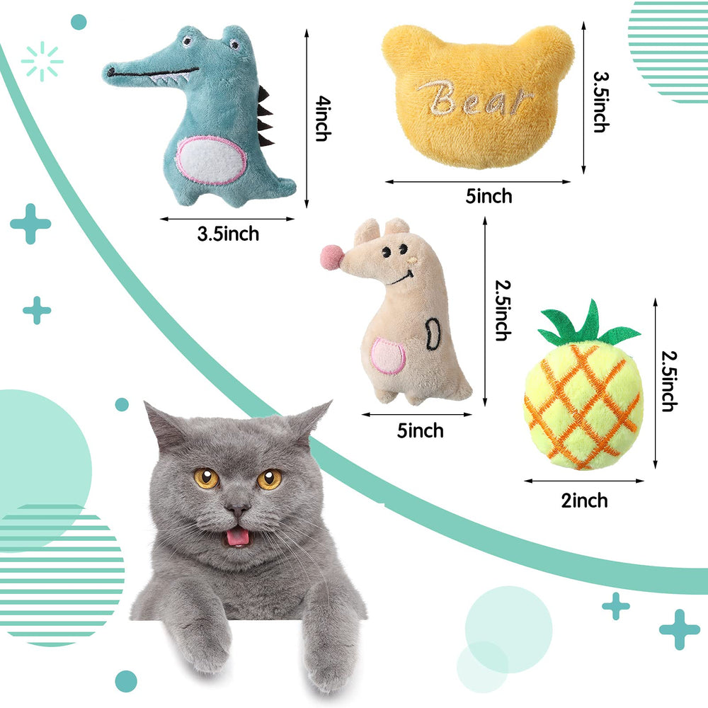 Gejoy plush teddy catnip toy with inviting scent for curious cats.