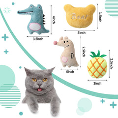 Gejoy plush teddy catnip toy with inviting scent for curious cats.