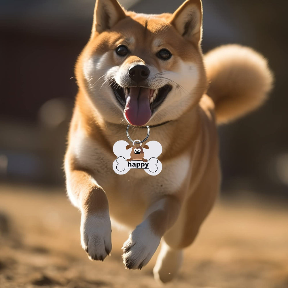 GEKIXUTP bone-shaped dog tag design adds cute branding.
