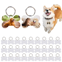 GEKIXUTP package contents with dog tags and rings for easy DIY pet IDs.