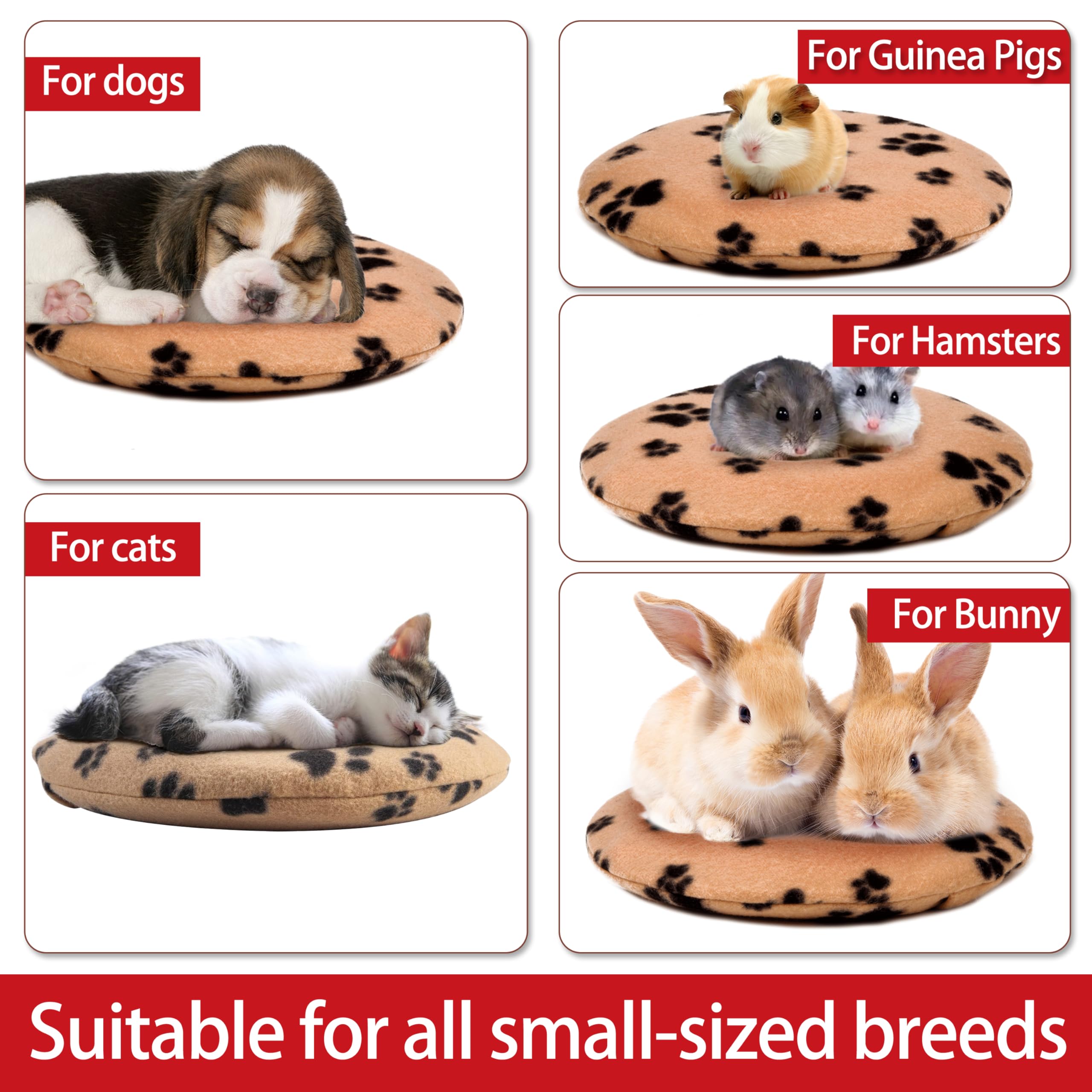 Gelbesty Original pet using heating pad on bed for soothing comfort.