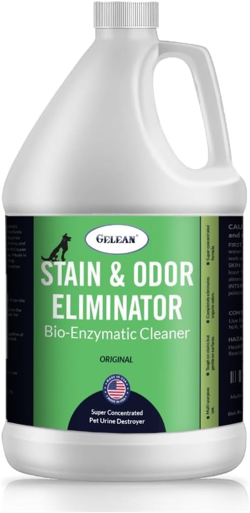 GELEAN trash-drains-cleaner bottle handles deodorizing and stain removal