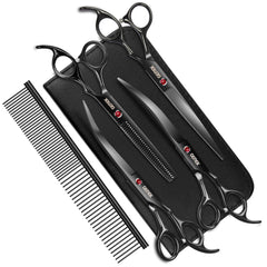 GEMEK 7in up-curve scissor for precise trimming around eyes and sensitive areas.