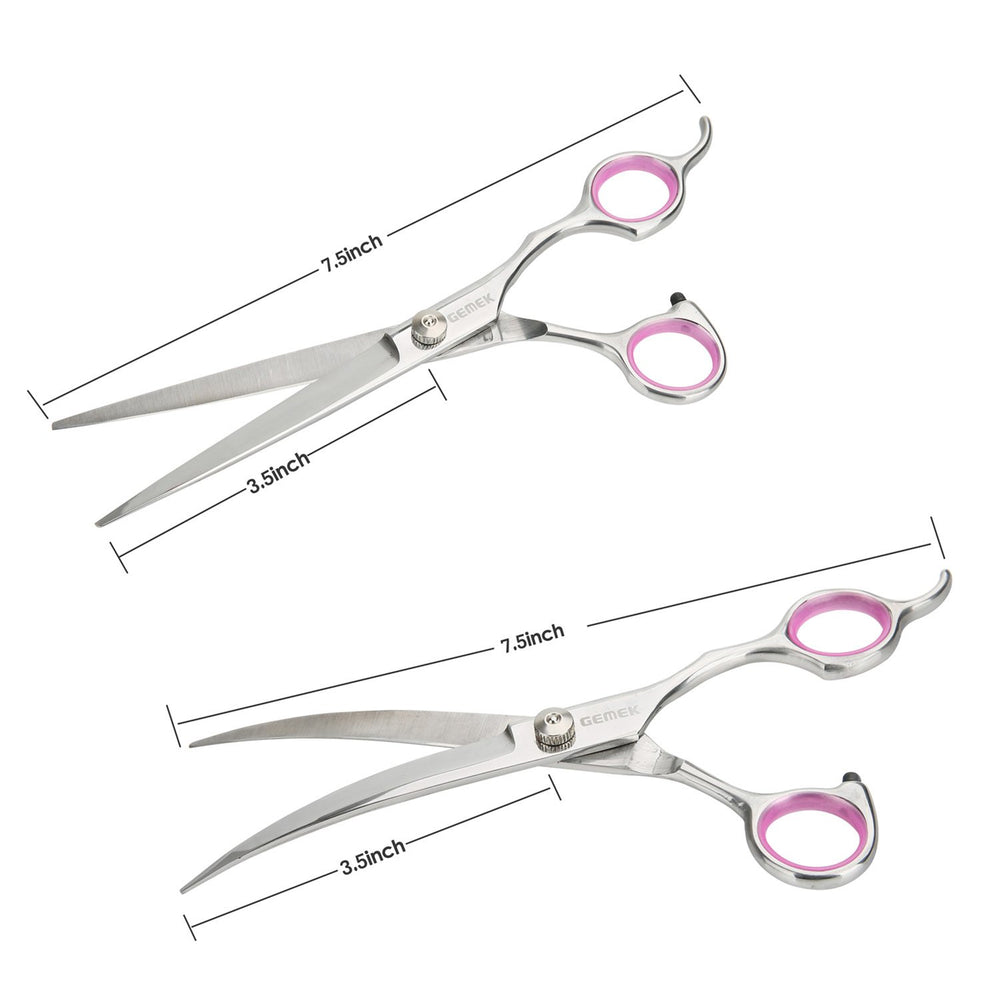 GEMEK grooming combs aiding detangling and loose hair removal.