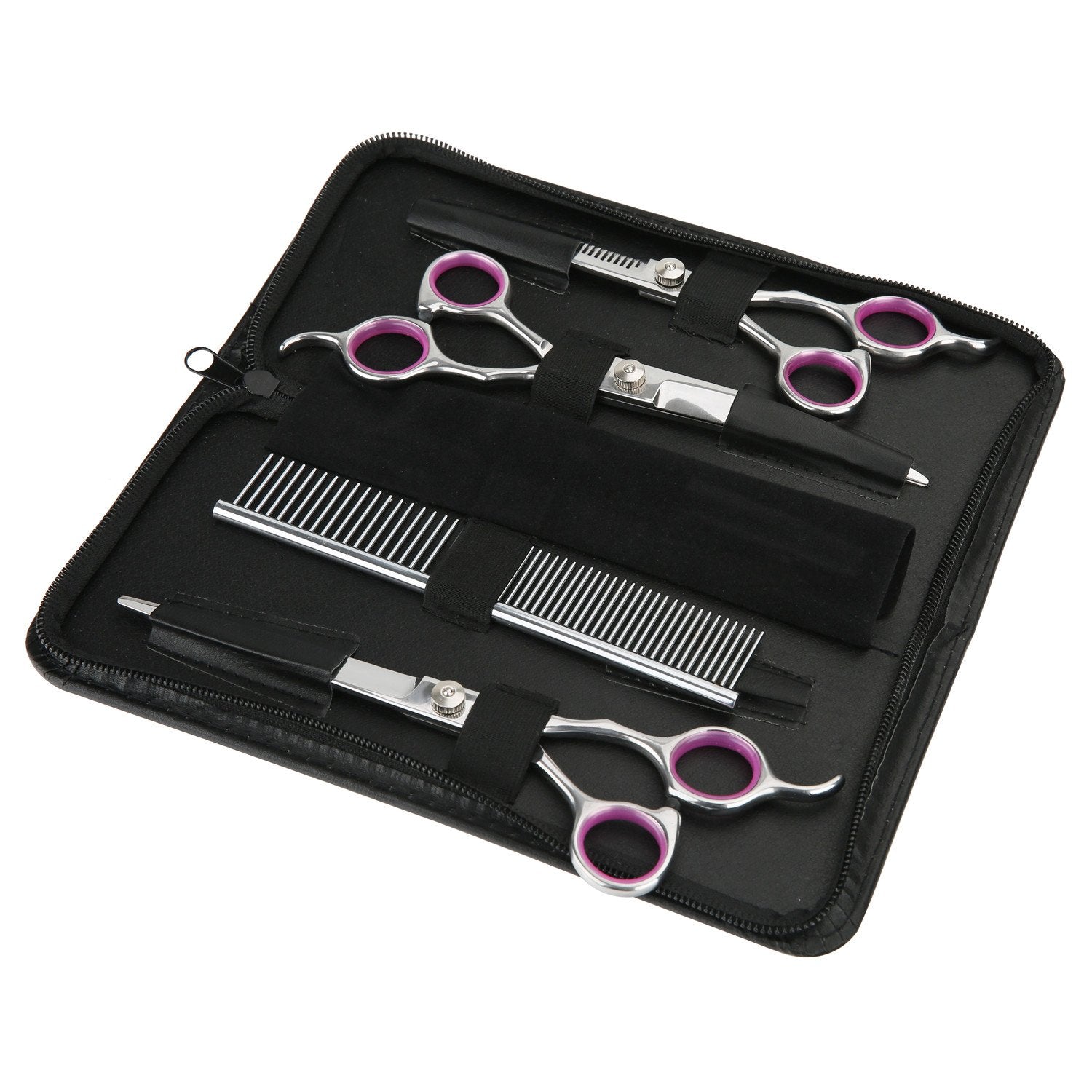GEMEK thinning shear in use for gentle fur thinning and blending.