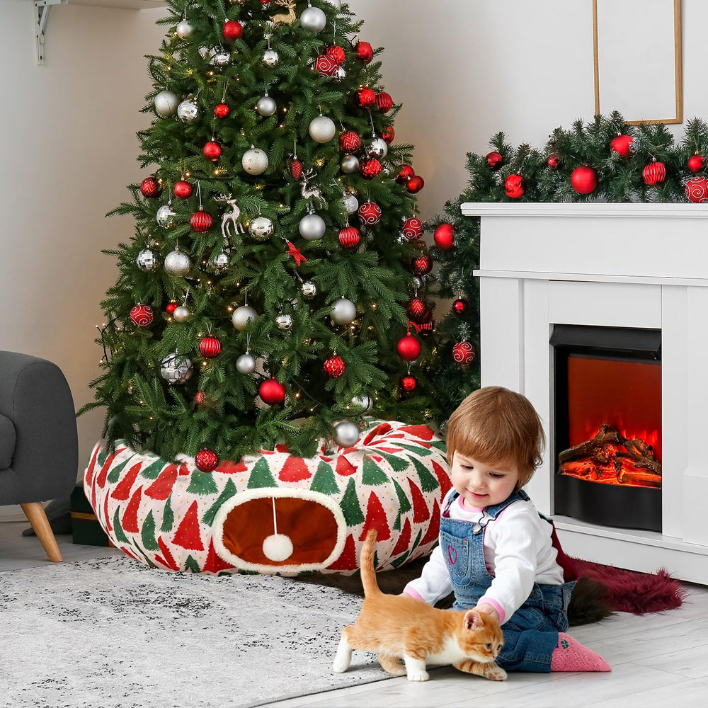 Gemscream cat tunnel plush interior delivers warm resting space after activity.