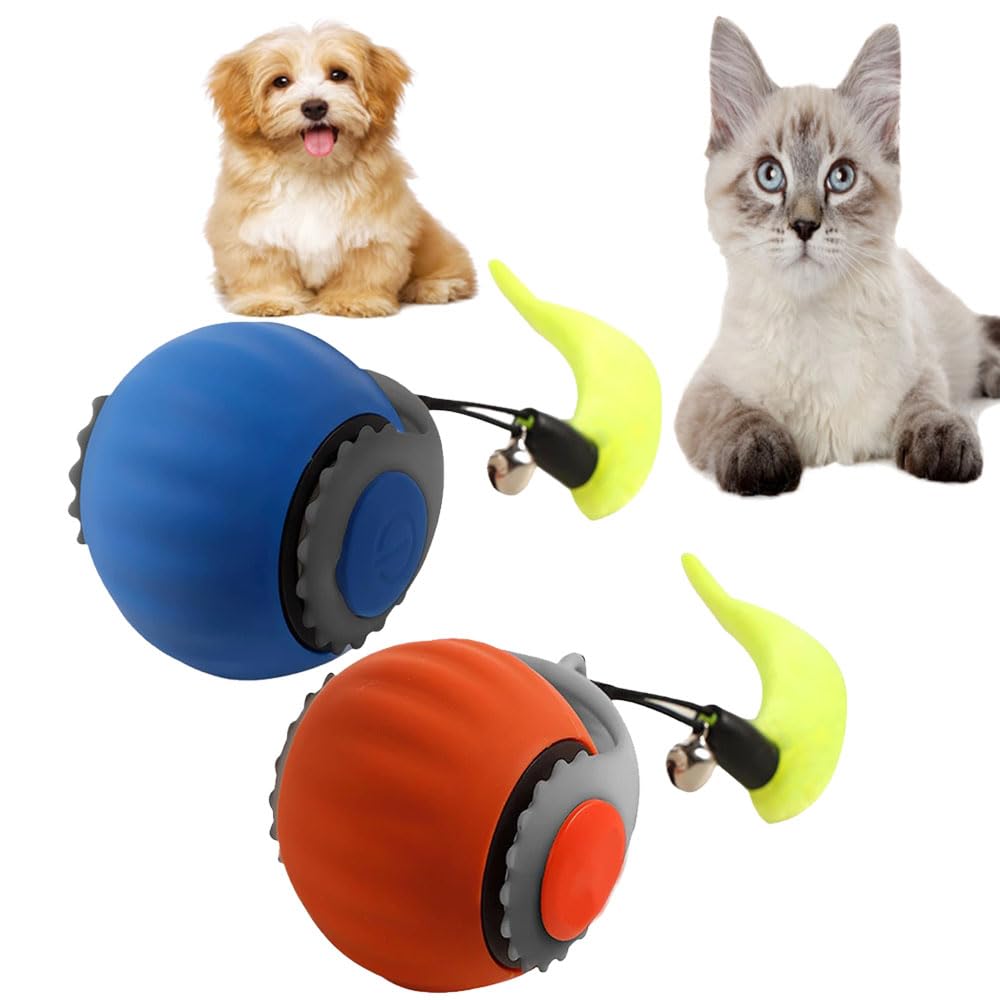 Generic 2-pack automatic moving cat ball toy - front view promotes active play.
