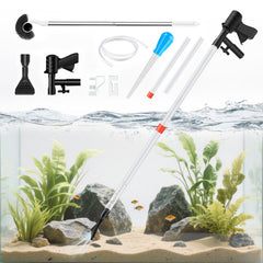 Generic Aquarium Gravel Cleaner with duckbill nozzle removes debris from substrate.