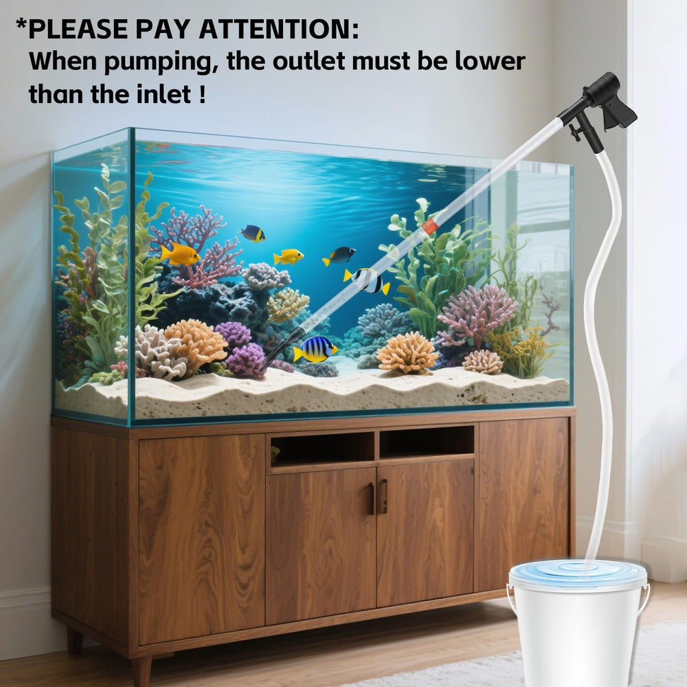 Generic Aquarium Gravel Cleaner includes secure joint and clip for stability.