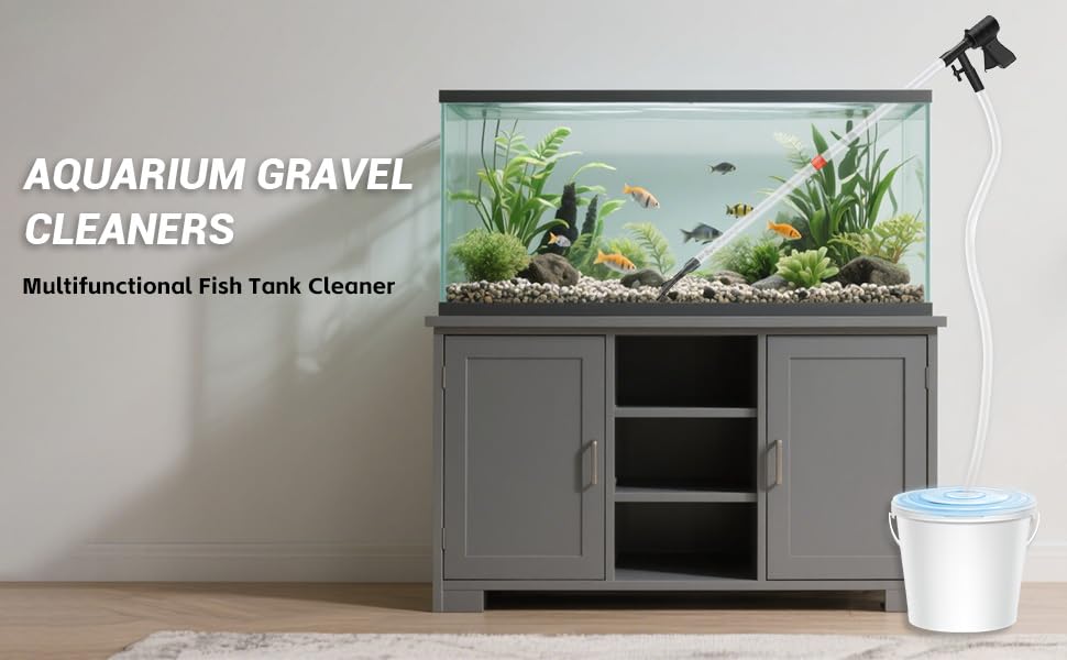 Generic Aquarium Gravel Cleaner includes a 30ml waste remover dropper for targeted cleanup.