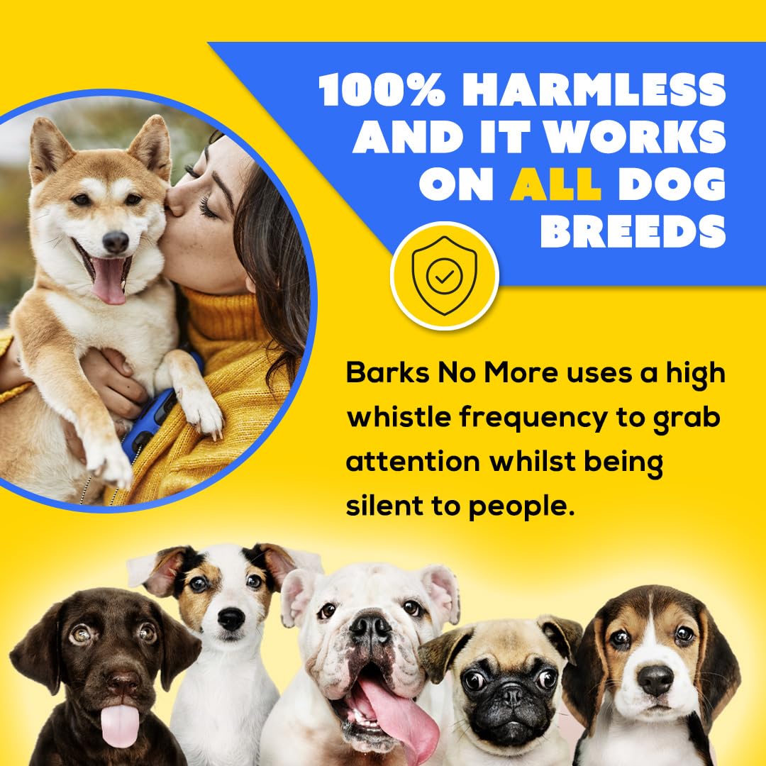 Generic Barks No More device packaging shows quick setup and usage guidance.