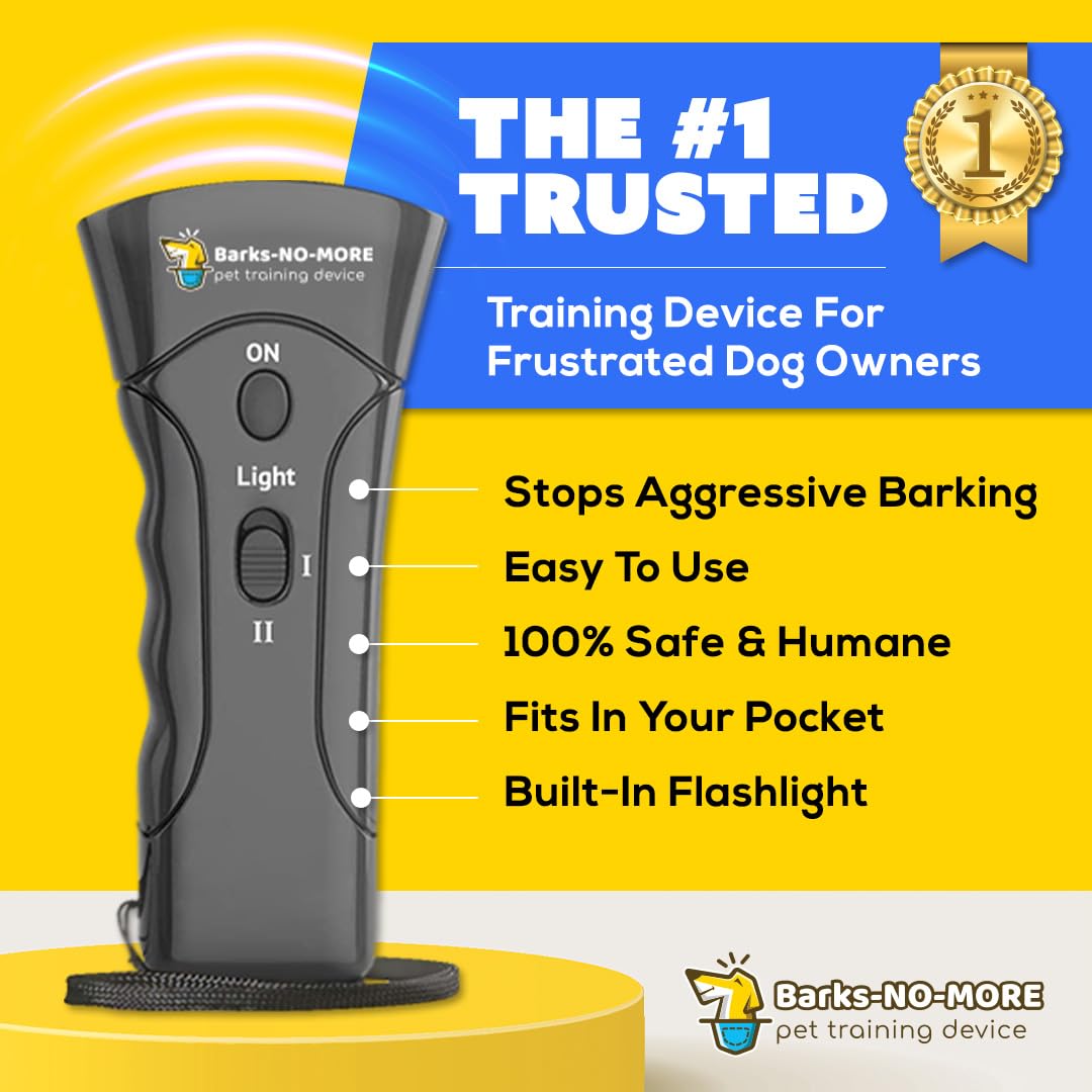 Generic Barks No More device side view showing compact, portable training tool.