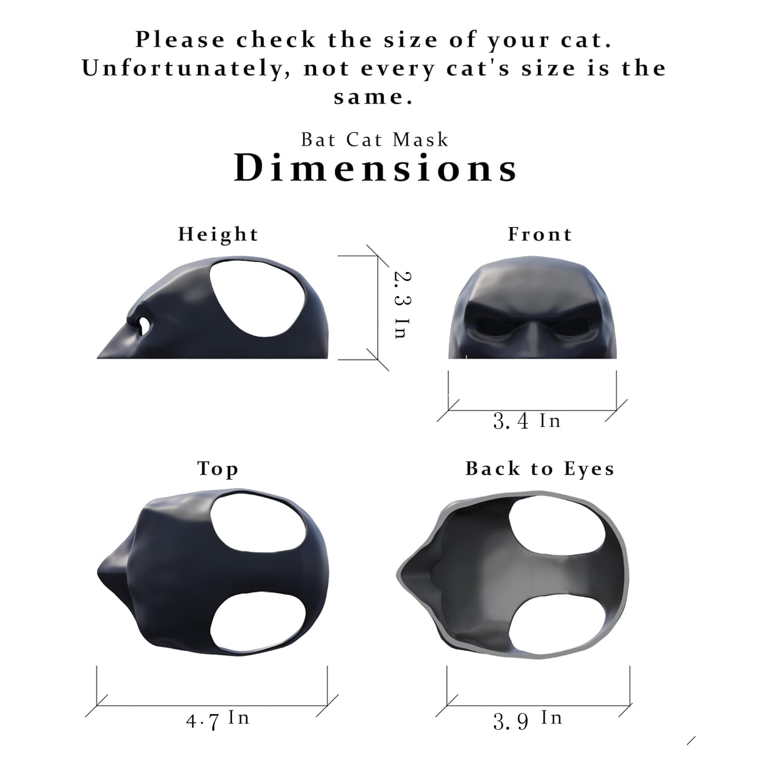Generic Cat Mask halloween photo shoot ready in lightweight secure wear.