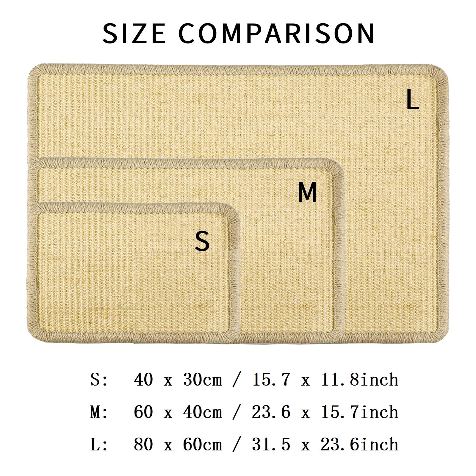 Generic Cat Scratcher Mat with tape adhesive demonstrates easy attachment to furniture