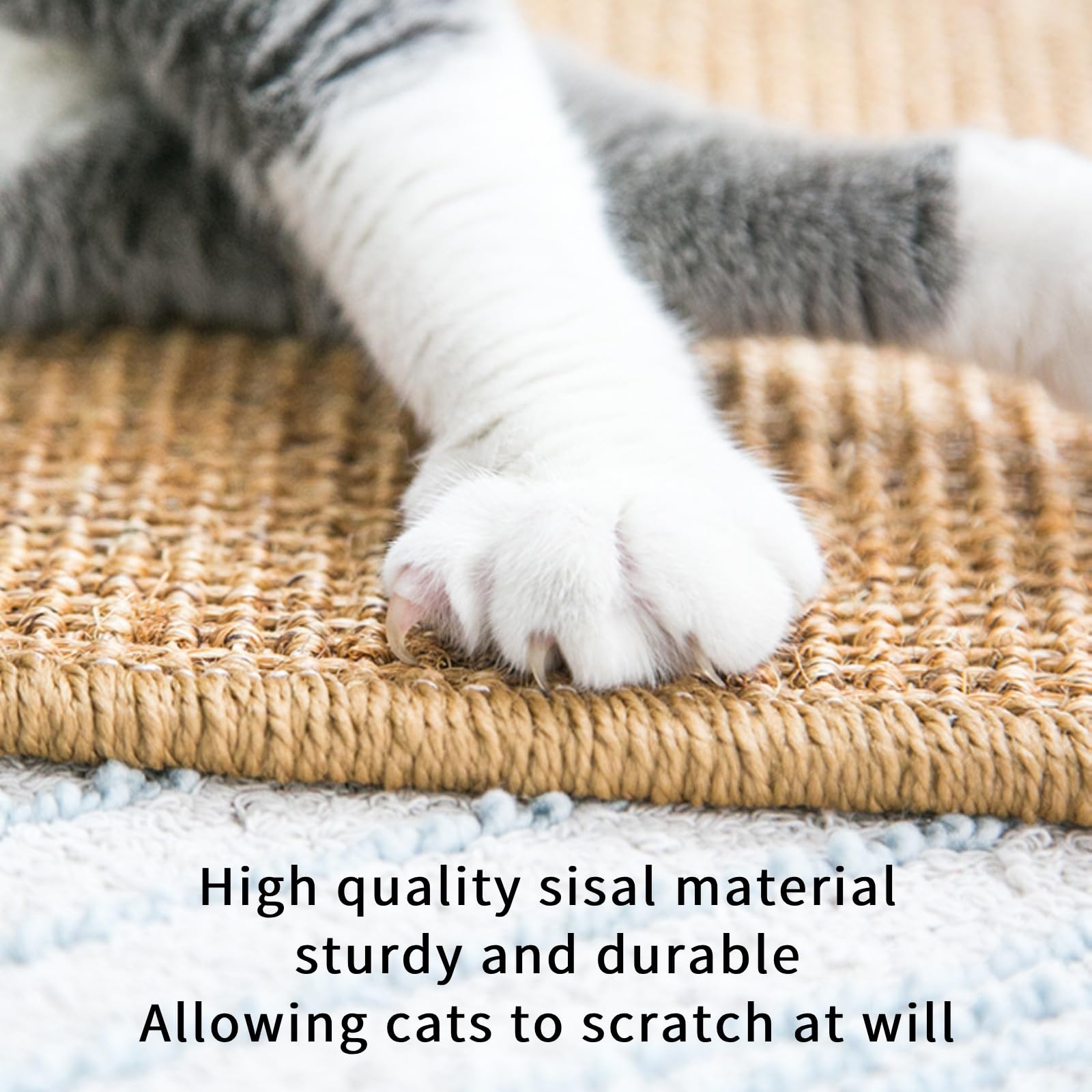 Generic Cat Scratcher Mat wall-mount saves space while guiding scratching behavior
