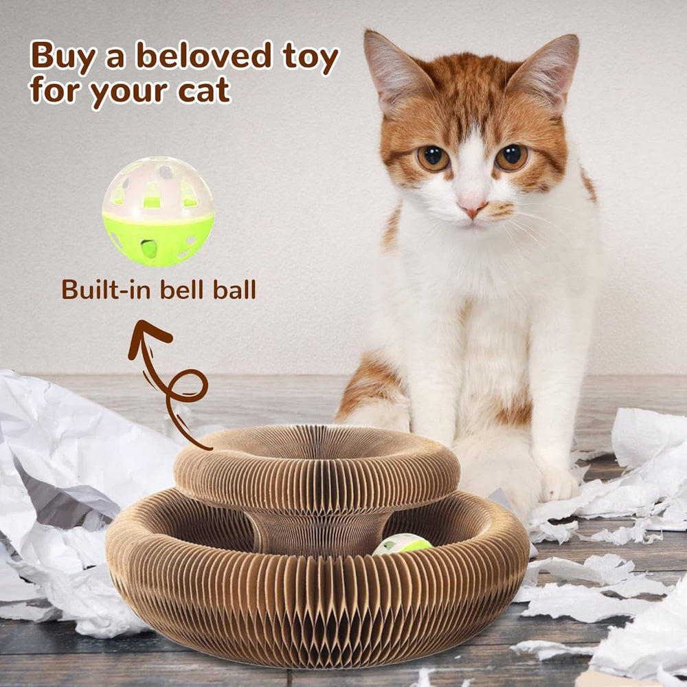 Generic Cat Scratching Board accordion design expands play space