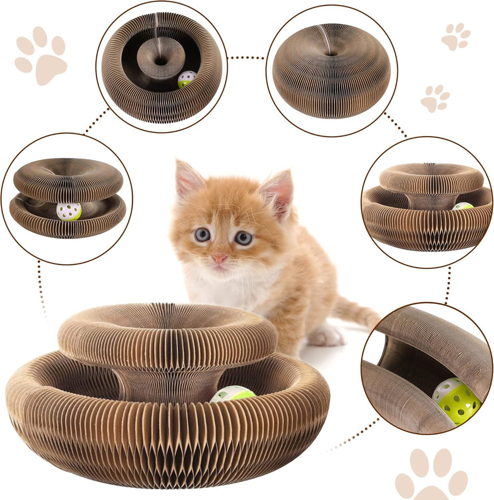 Generic Cat Scratching Board bell ball on track for engaging play