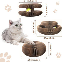 Generic Cat Scratching Board magnetic track enables modular play for multiple cats