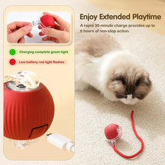 Generic Cat Smart Rolling Ball rechargeable for continuous indoor entertainment and effortless recharging.