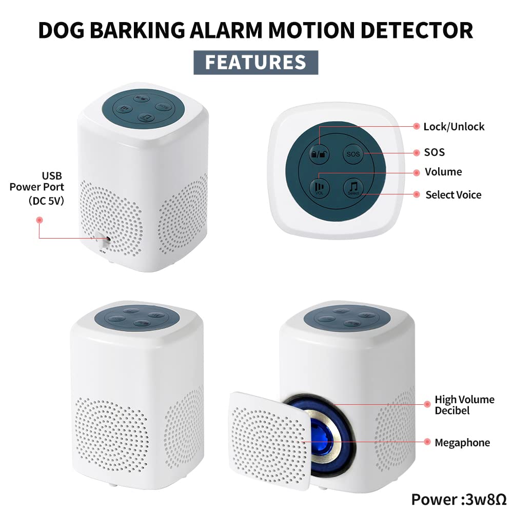 Generic Dog Barking Alarm six sound options for versatile alerts.