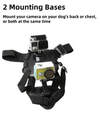 Generic Dog Harness Mount for Camera J-hook base demonstrates flexible mounting options for different setups.