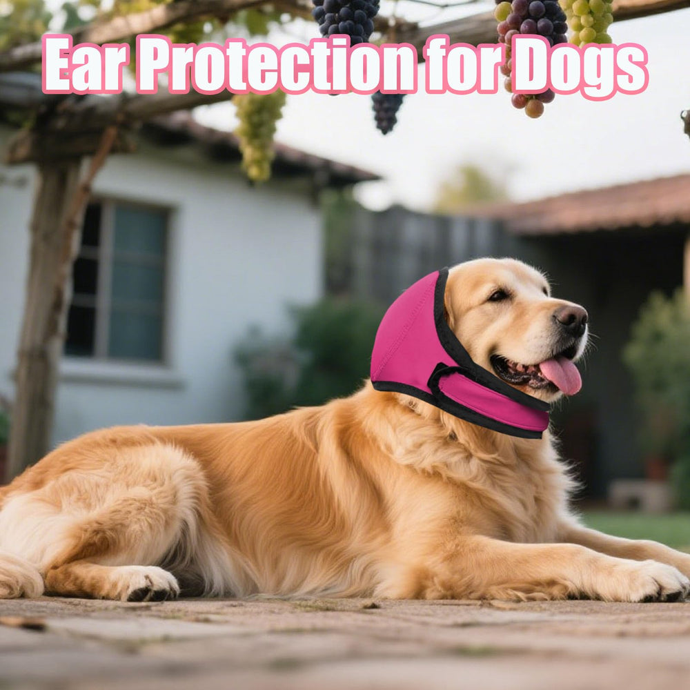 Generic Dog Quiet Ear Cover pink small waterproof outer layer protects ears
