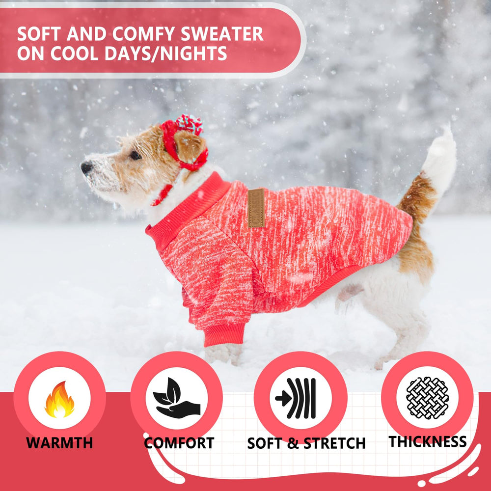 Generic dog sweater two-color design adds playful style for small pets.