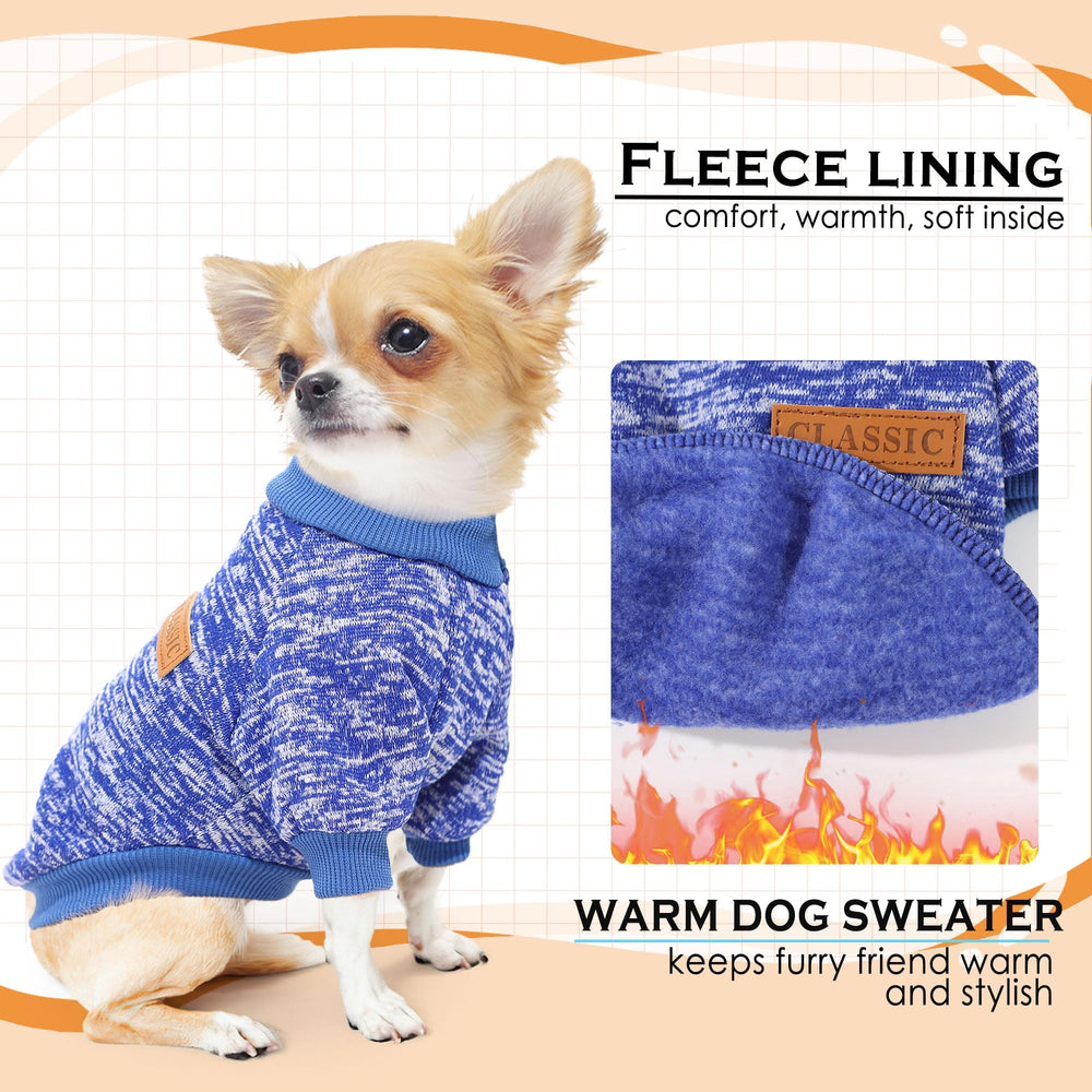 Generic dog sweaters knit-pattern closeup shows cozy texture.