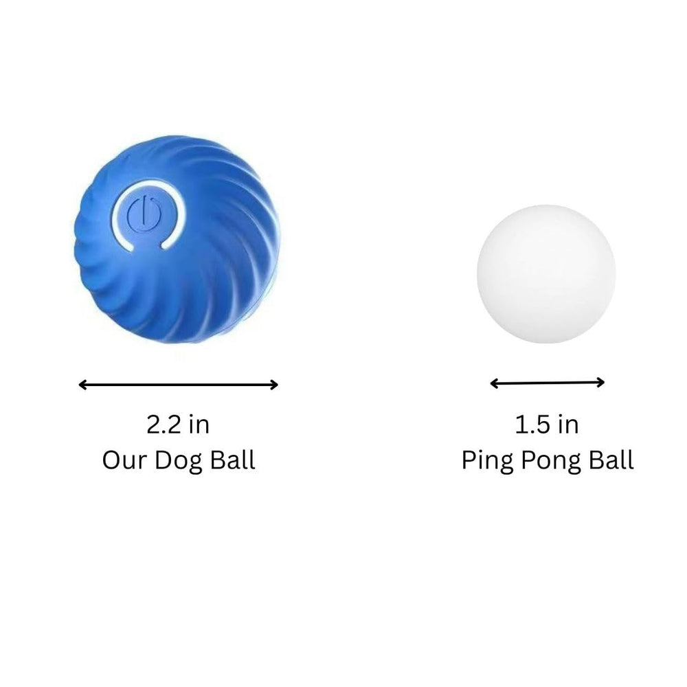 Generic Interactive Dog Ball on floor demonstrates rolling engagement during playtime