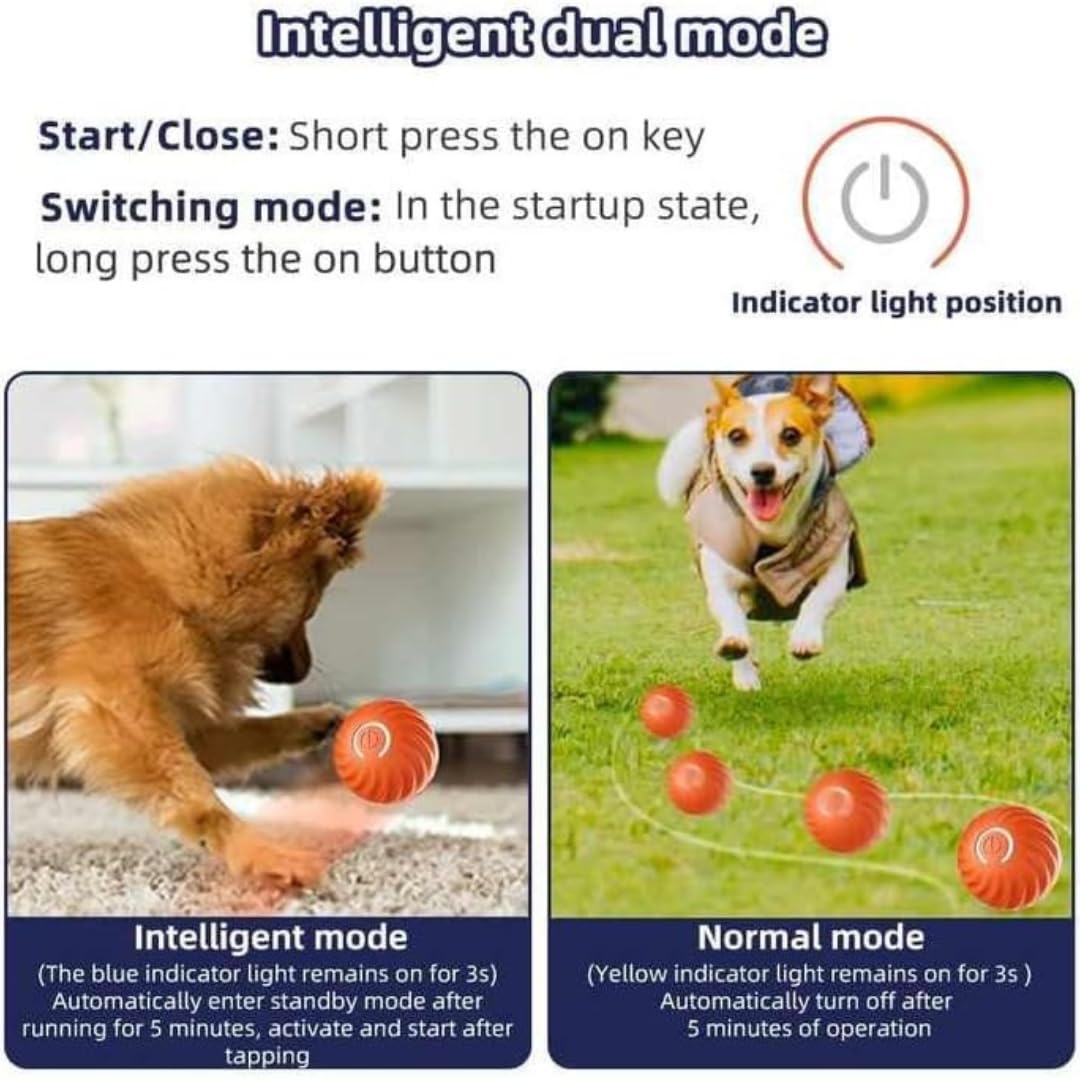Generic Interactive Dog Ball in motion offers active entertainment for dogs