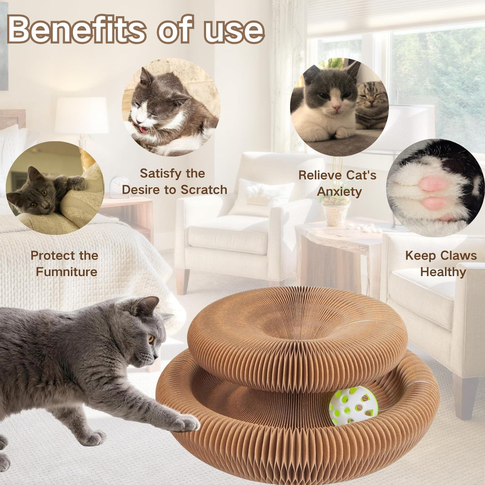 Generic Kitty Kurlz cat toy high-density cardboard scratcher for durability
